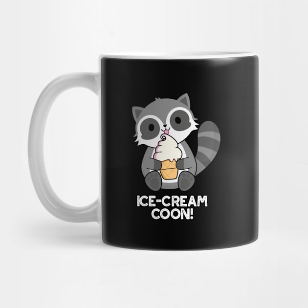 Ice Cream Coom Funny Animal Racoon Pun by punnybone